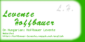 levente hoffbauer business card